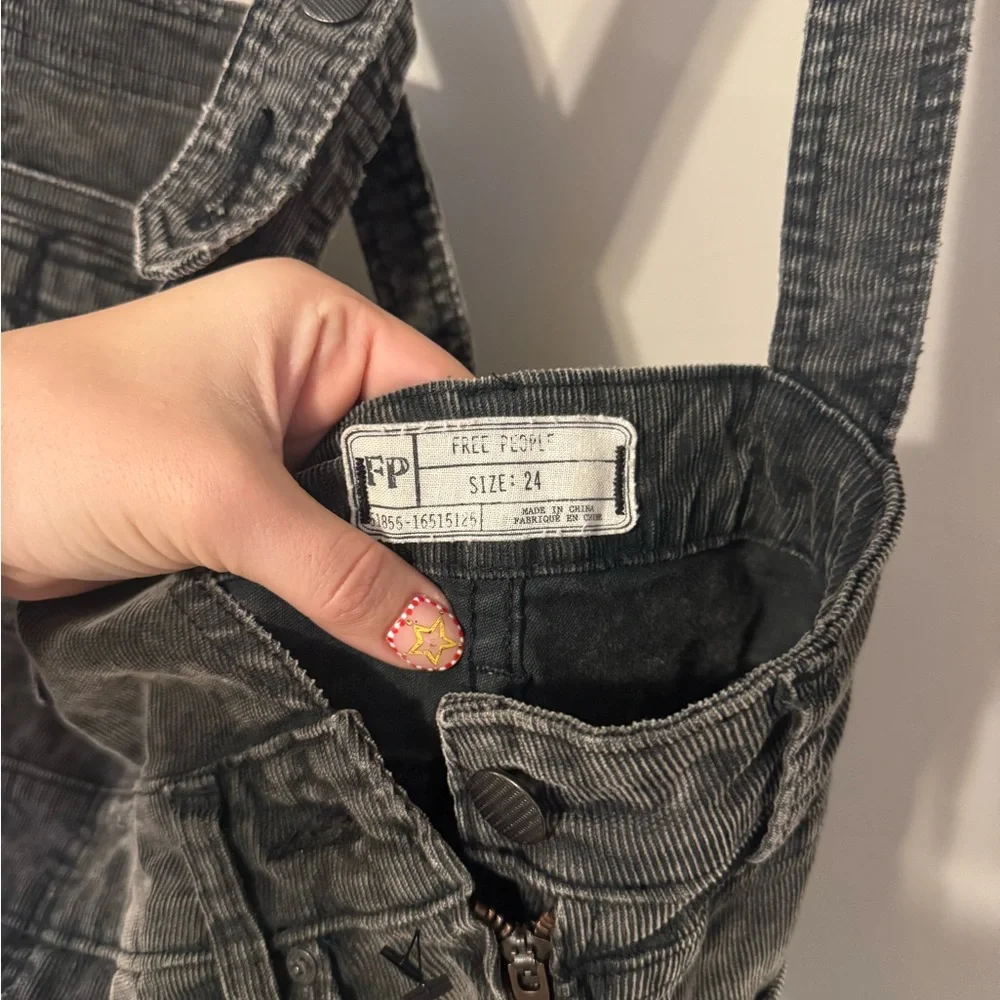 Free People Charcoal Denim Overalls - Picture 2 of 5